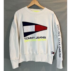 Tommy Hilfiger White Sweatshirt with Red and Blue Logo